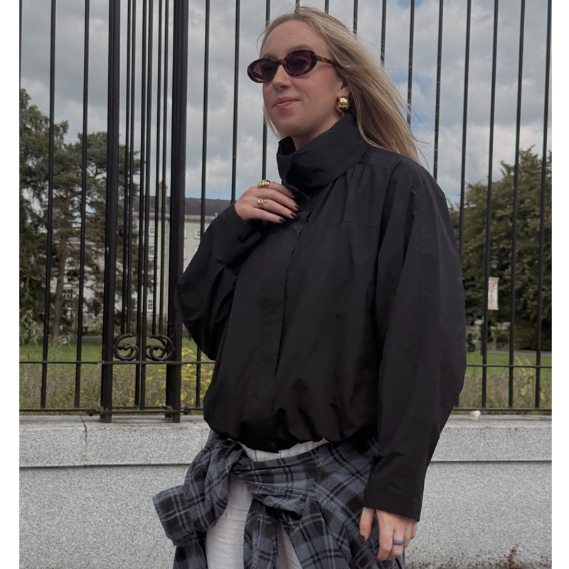 MUJER Black Windbreaker Woman  - Women'S Fashion Bomber Jacket ulasan dan harga
