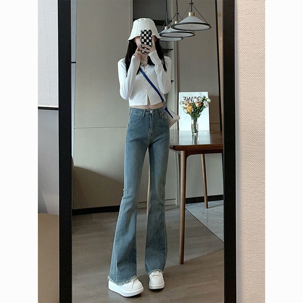 Wide Jeans Women Trousers With - Women'S Fashion Utility Pants ulasan dan harga