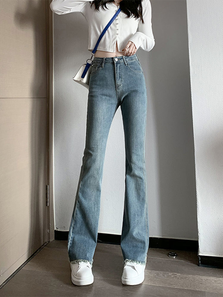 Wide Jeans Women Trousers With - Women'S Fashion Utility Pants ulasan dan harga