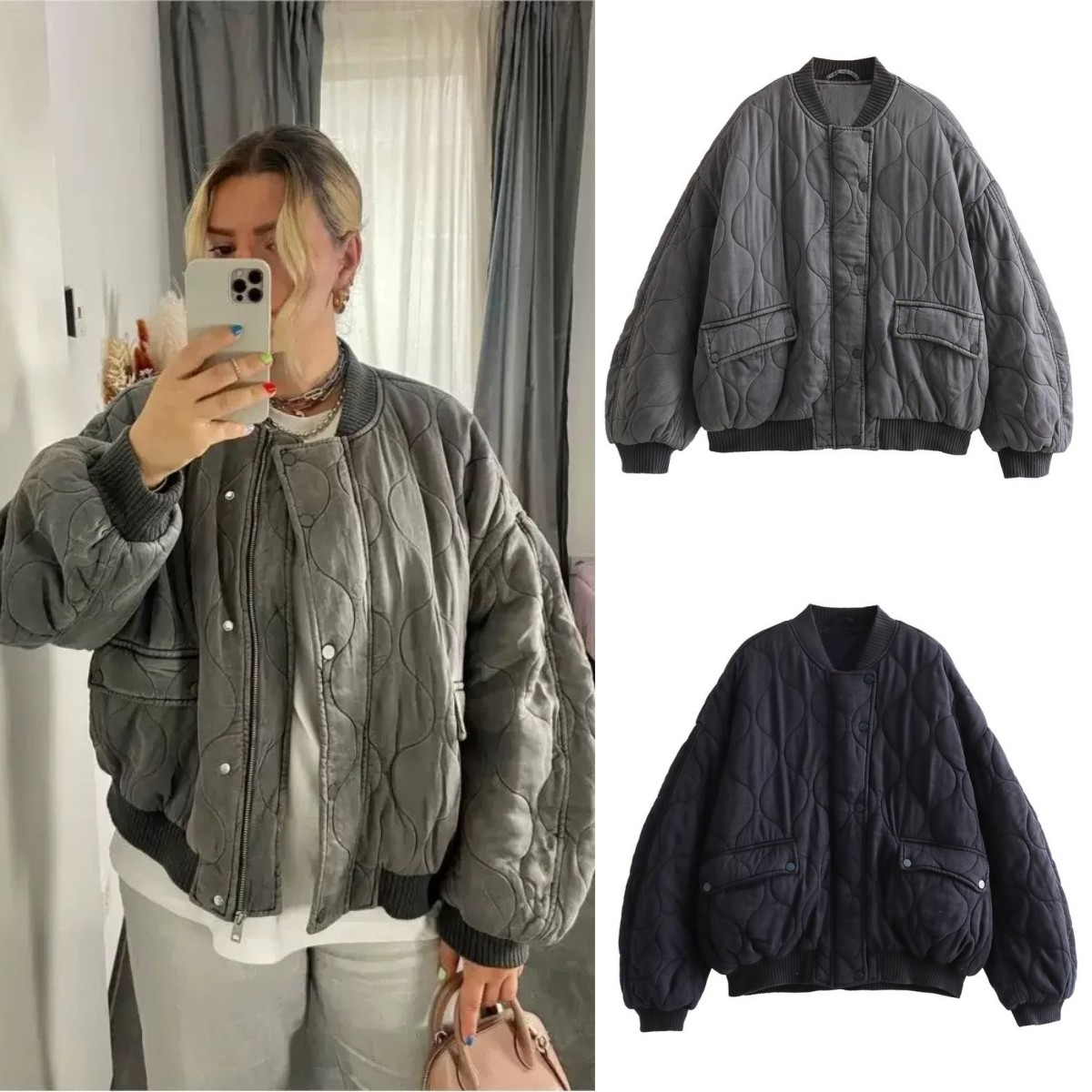 ETJ 2025  Women's New fashion  - Women'S Fashion Bomber Jacket ulasan dan harga