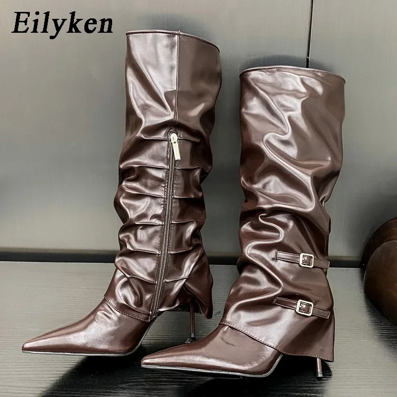 Eilyken Fashion Pleated Buckle - Winter Fashion Women Boots ulasan dan harga