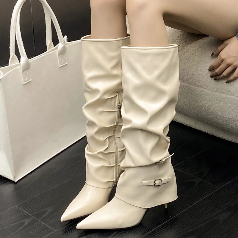 Eilyken Fashion Pleated Buckle - Winter Fashion Women Boots ulasan dan harga