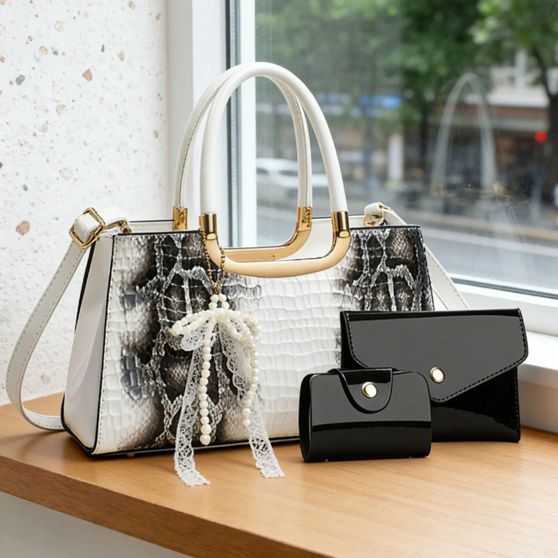 Women's Handbag Set, Crocodile - Crossbody Bag Women ulasan dan harga