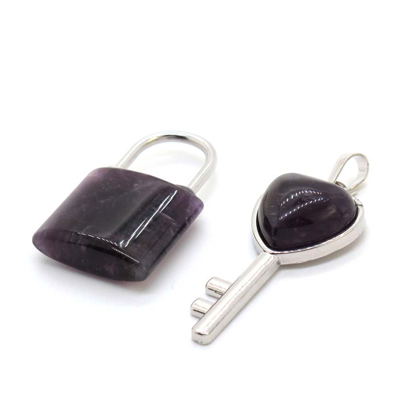 Natural Crystal Couple Lock Ne - Women Fashion Pose ulasan dan harga