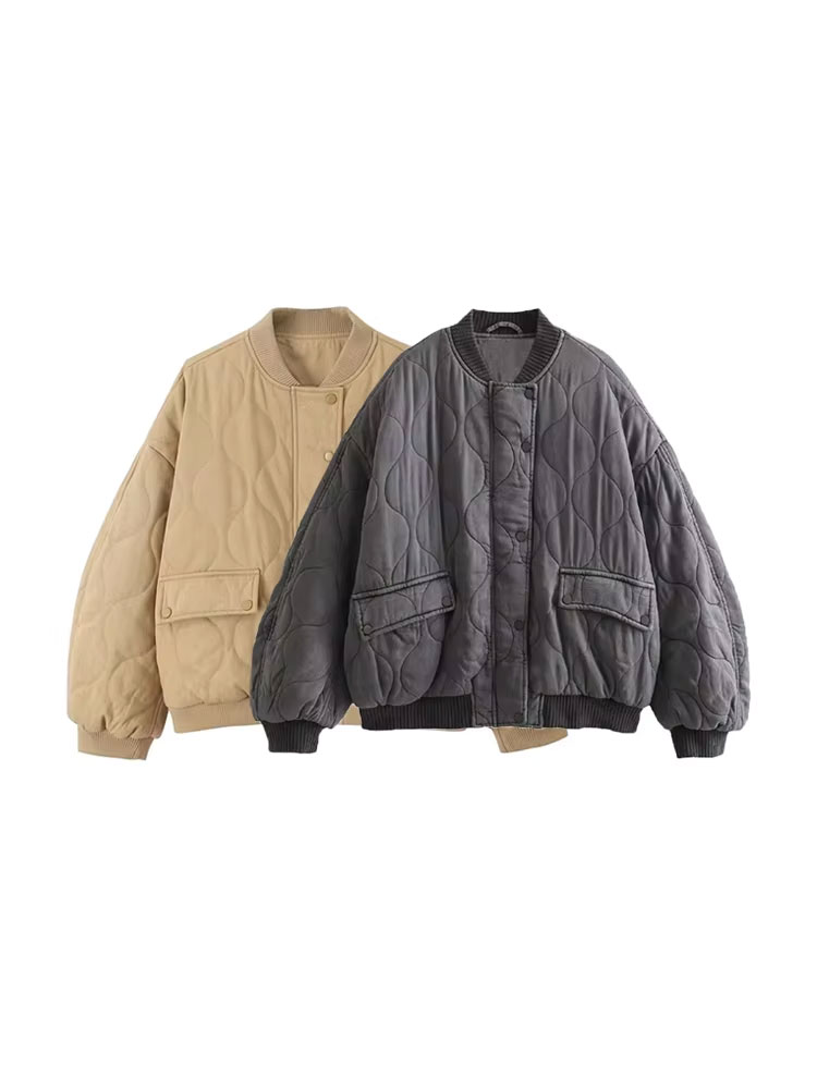 Women Fashion Oversized Thick  - Women'S Fashion Bomber Jacket ulasan dan harga