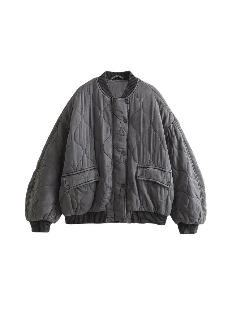 Women Fashion Oversized Thick  - Women'S Fashion Bomber Jacket ulasan dan harga