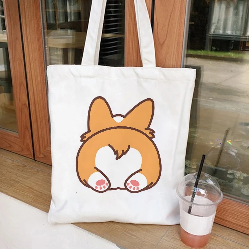 Various Poses of Puppies Tote  - Women Fashion Pose ulasan dan harga