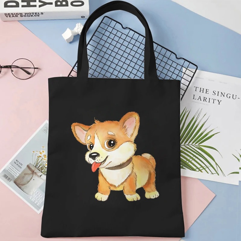 Various Poses of Puppies Tote  - Women Fashion Pose ulasan dan harga