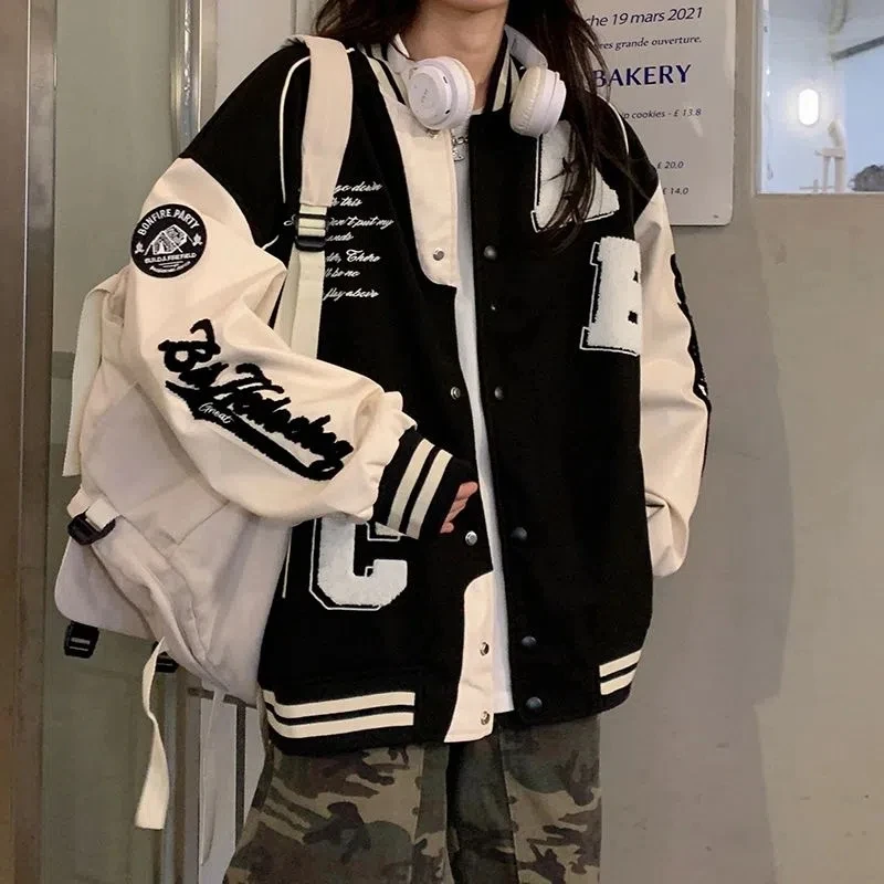 Y2k Lamb Wool Bomber Jacket Fe - Women'S Fashion Bomber Jacket ulasan dan harga