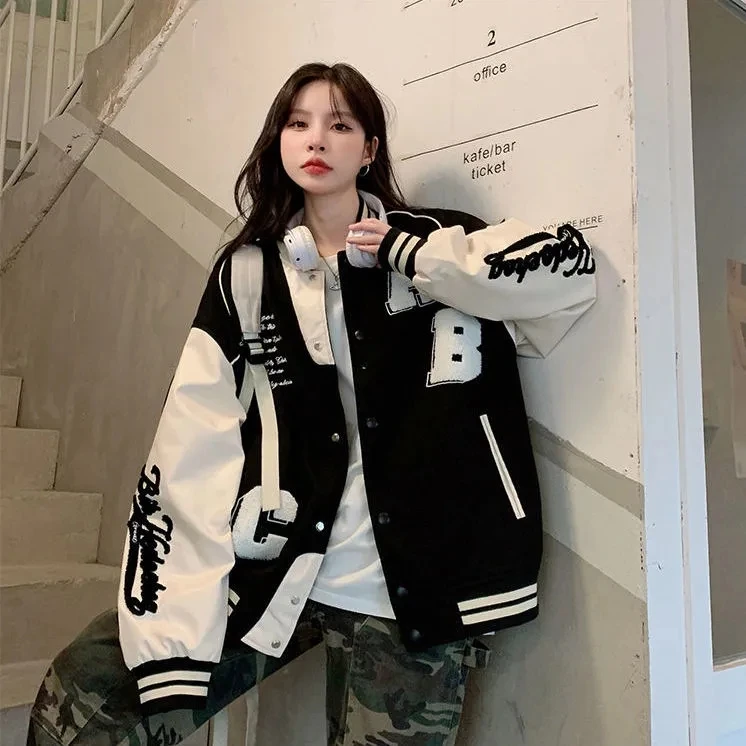 Y2k Lamb Wool Bomber Jacket Fe - Women'S Fashion Bomber Jacket ulasan dan harga