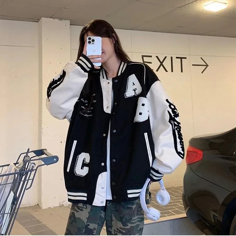 Y2k Lamb Wool Bomber Jacket Fe - Women'S Fashion Bomber Jacket ulasan dan harga