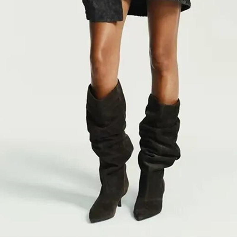 Liyke Runway Fashion Pleated S - Winter Fashion Women Boots ulasan dan harga