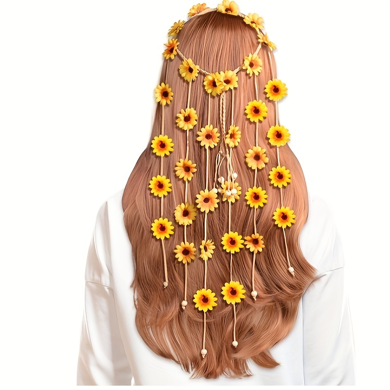 Flower hippie headband, flower - Women'S Fashion In The 70S ulasan dan harga