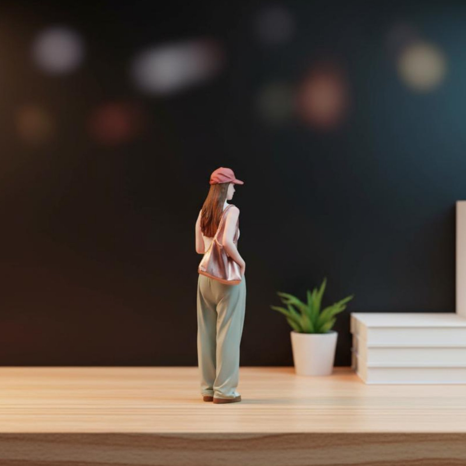 Girl Figure Holding Coffee Col - Women Fashion Pose ulasan dan harga