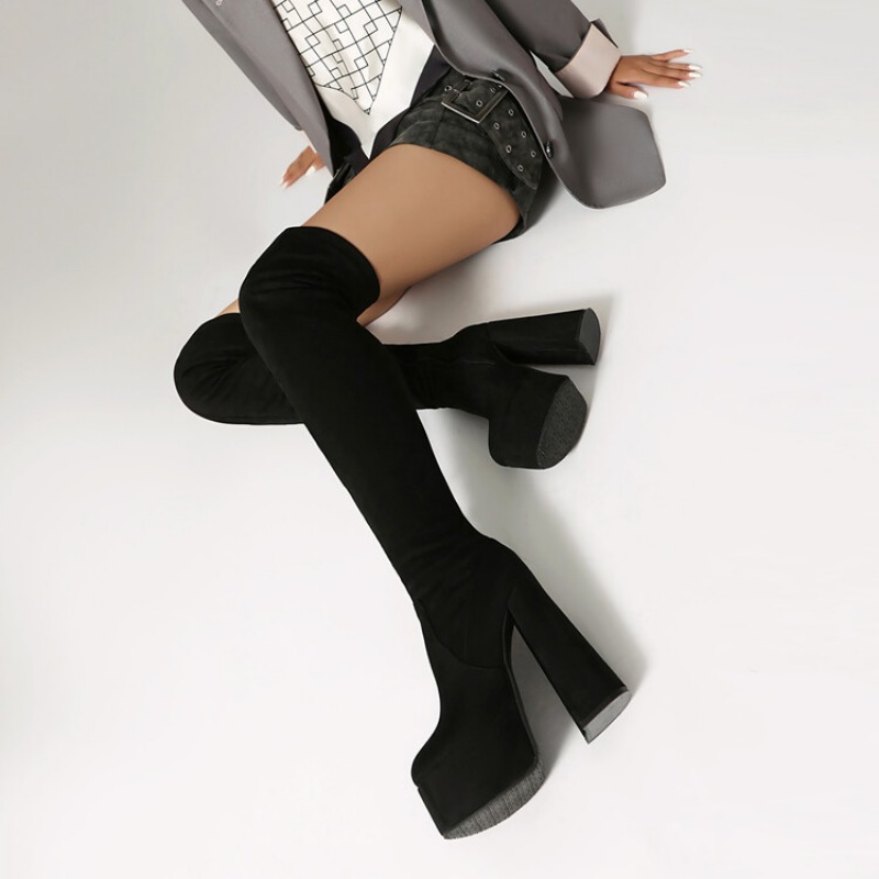 14cm Square Heel Waterproof Pl - Women'S Fashion Magazine ulasan dan harga
